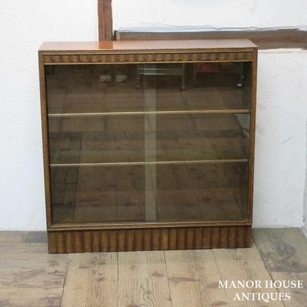 イギリス アンティーク 家具 ブックケース 本棚 書棚 ガラス 英国 6927d