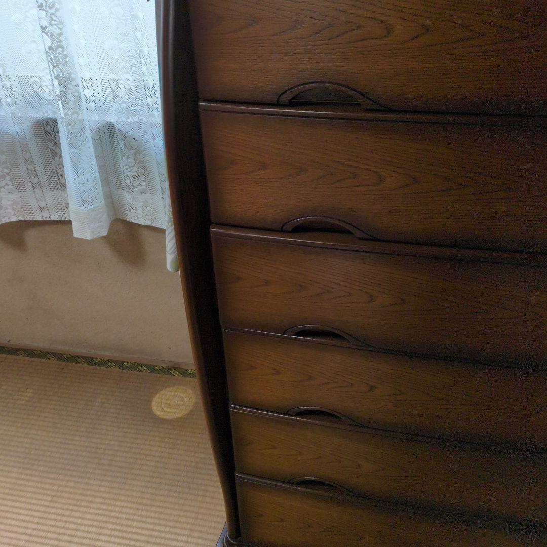 桐製ダークブラウン箪笥