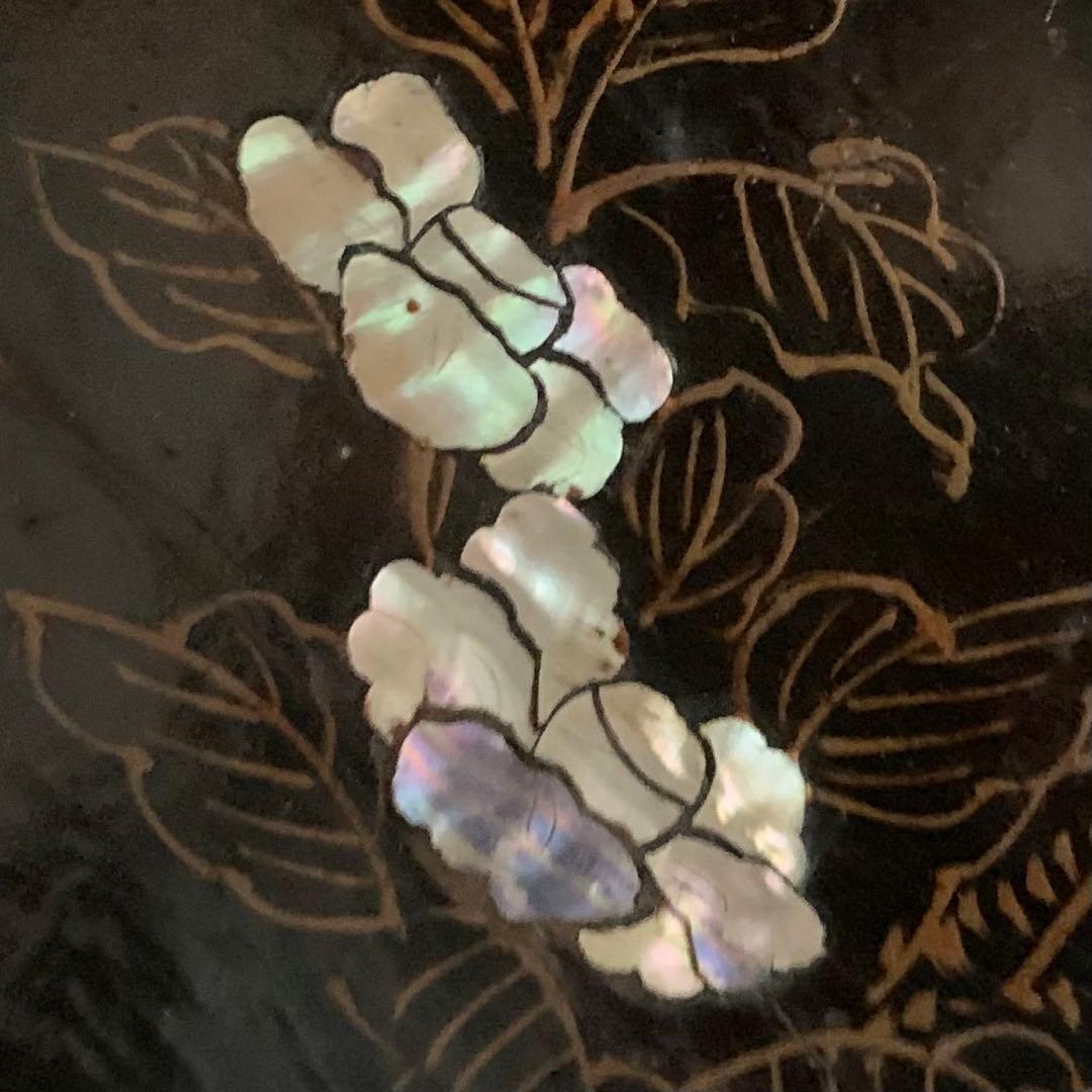 李朝 螺鈿 八角盆 朝鮮美術 古美術 古道具 アンティーク