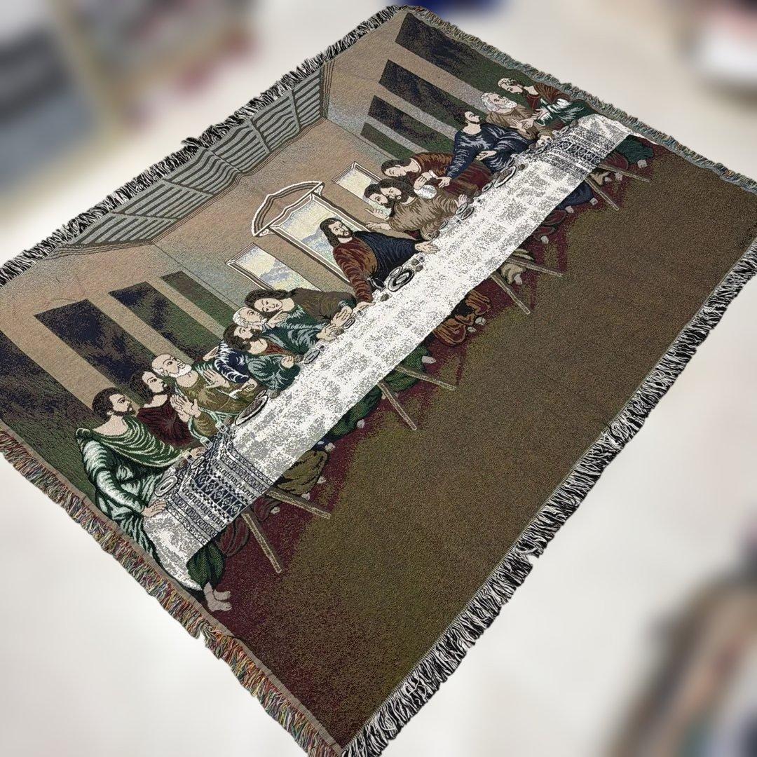 最後の晩餐　マルチカバー　ソファカバー　ヴィンテージラグ　137x173