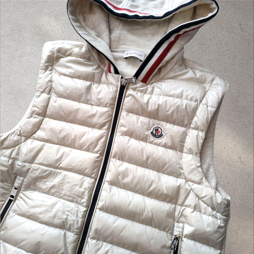 モンクレール ダウンベスト スウェット フード付き