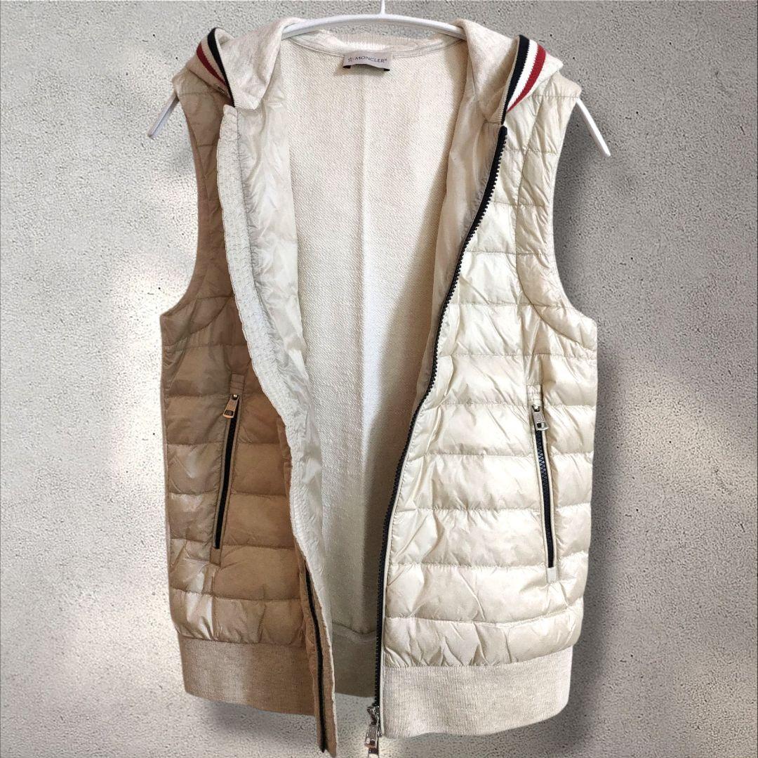 モンクレール ダウンベスト スウェット フード付き