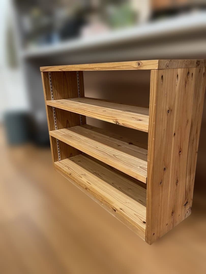 ウッドラック 可動式 木製棚 中古　天然木