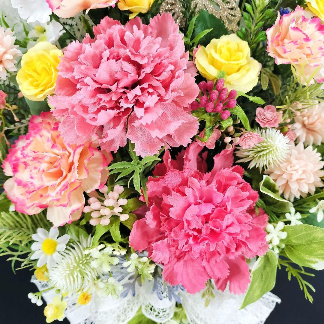 商品名【美羽】MEGママ❤️ピンクカーネーションのスワッグリース 春リース