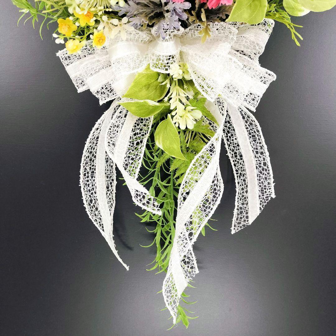 商品名【美羽】MEGママ❤️ピンクカーネーションのスワッグリース 春リース