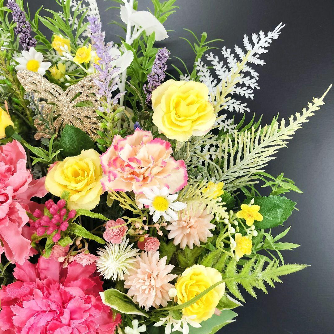 商品名【美羽】MEGママ❤️ピンクカーネーションのスワッグリース 春リース