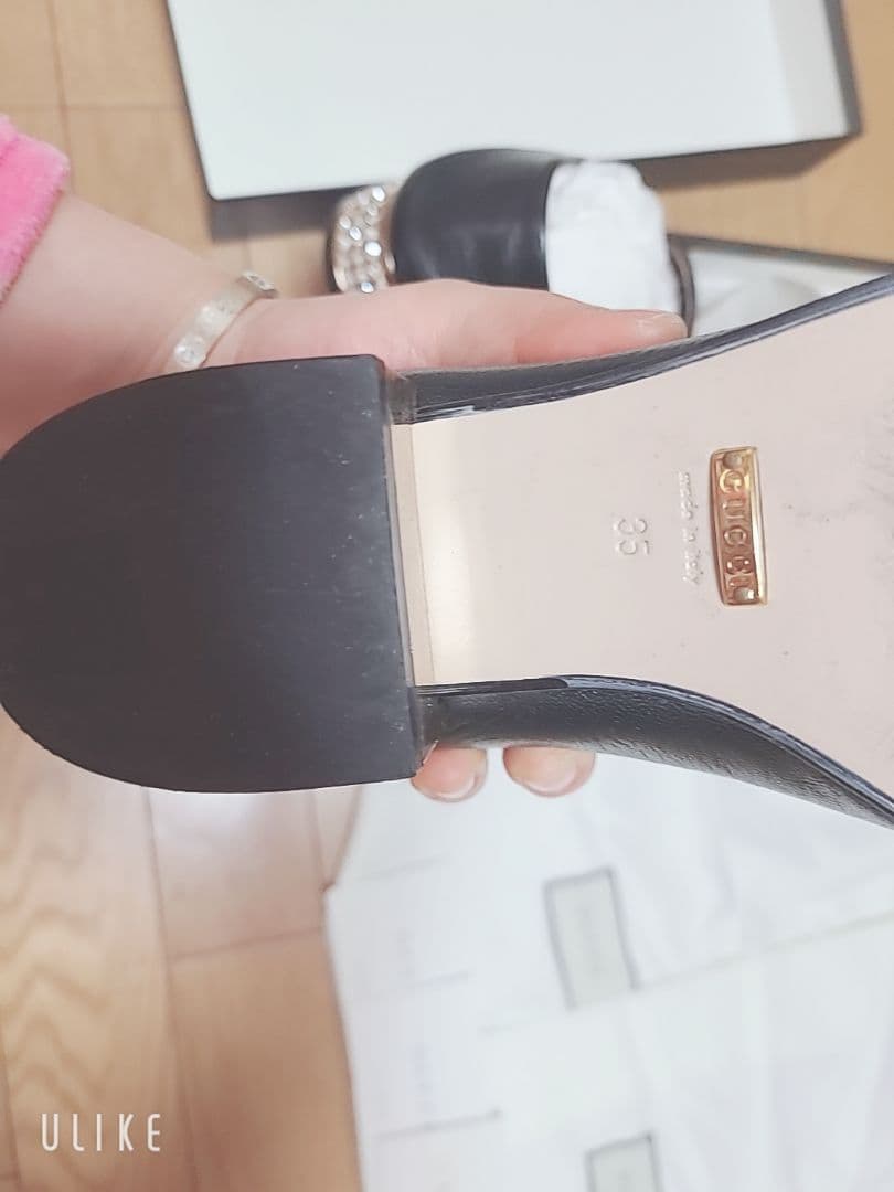 CUCCIグッチホースビットクリスタルローファー523097