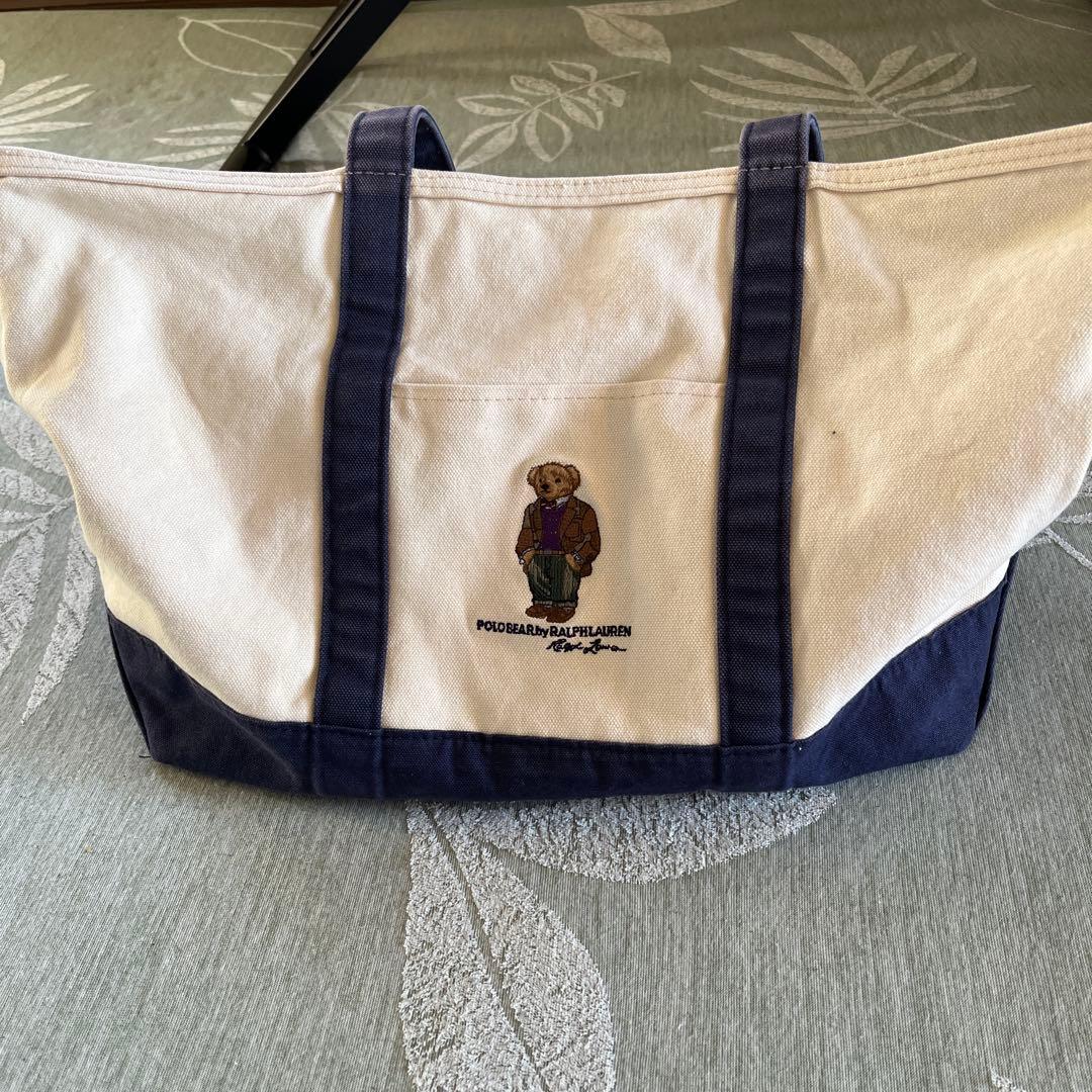 Polo Ralph Lauren トートバッグ アイボリー/ネイビー