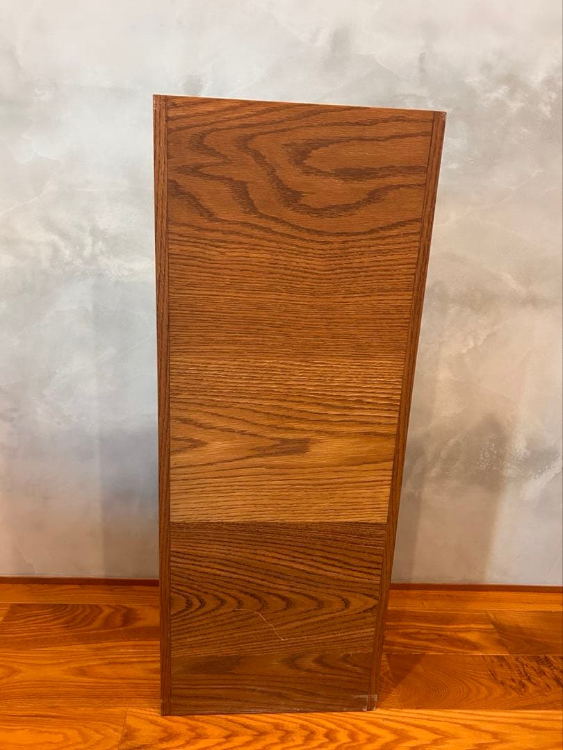 上質オーク材マガジンラック木製4段ブックシェルフ''インダストリー系