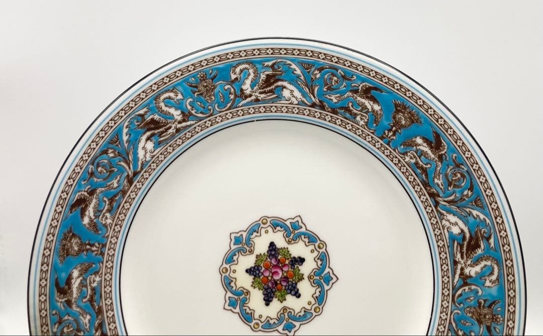 【3枚セット】 フロレンティーン ターコイズ プレート 22.5