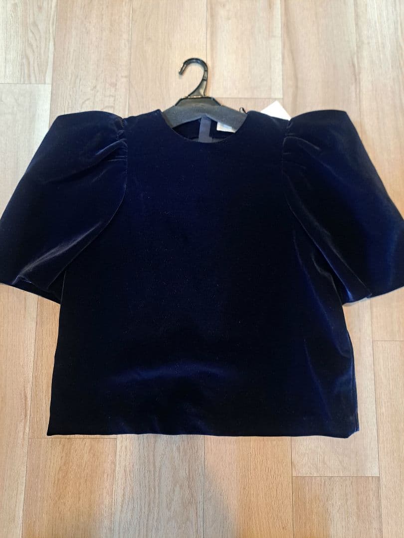 限定値下げ　タグ付きヘイブ　ベロアバブリーブラウス