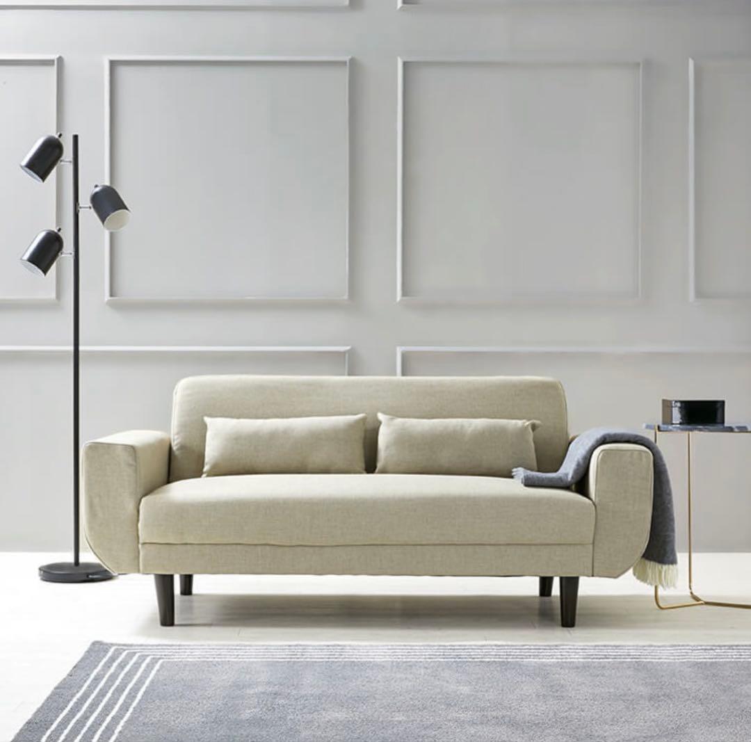 LOWYA 2人掛けソファ　ベージュ　【美品】