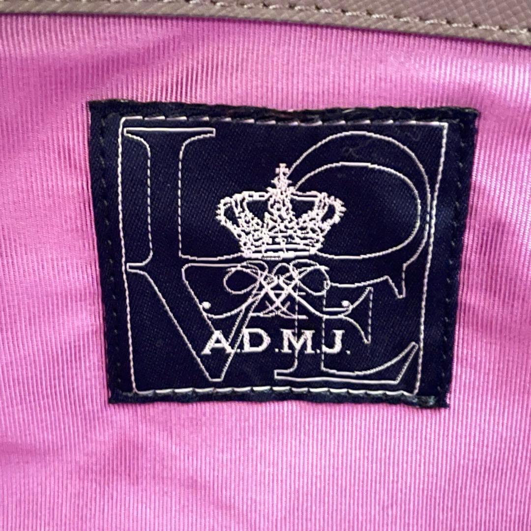 【美品】A.D.M.J 迷彩　 トートバッグ　王冠　カモフラ　スパンコール