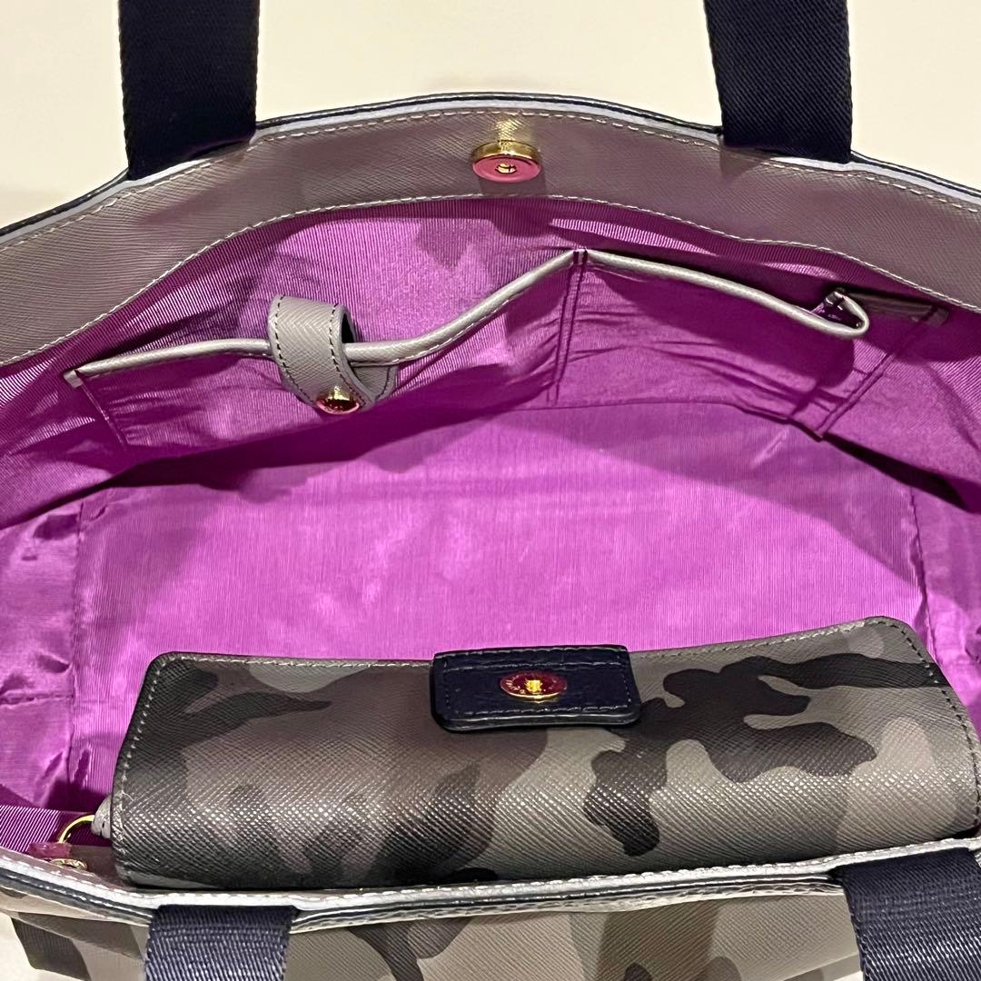 【美品】A.D.M.J 迷彩　 トートバッグ　王冠　カモフラ　スパンコール