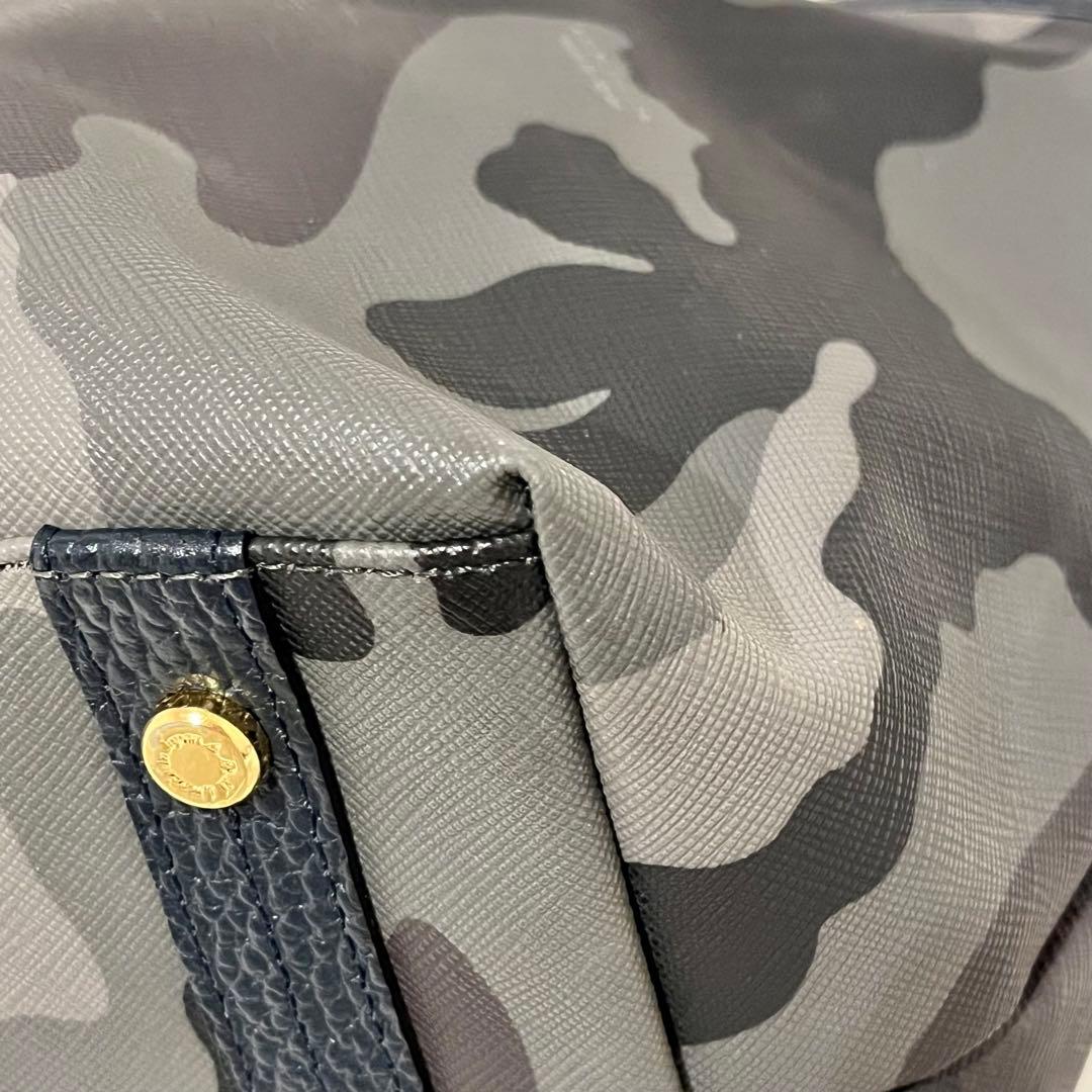 【美品】A.D.M.J 迷彩　 トートバッグ　王冠　カモフラ　スパンコール