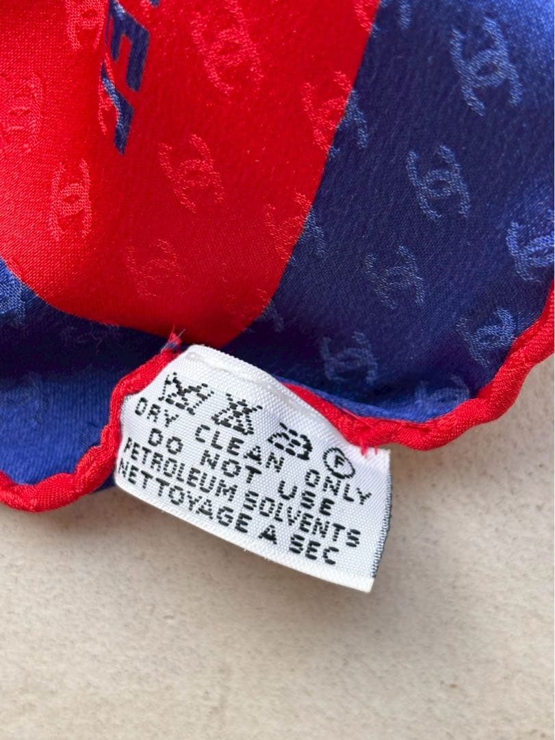 【極美品】CHANEL スカーフ カメリア ココマーク シルク100% タグ付き