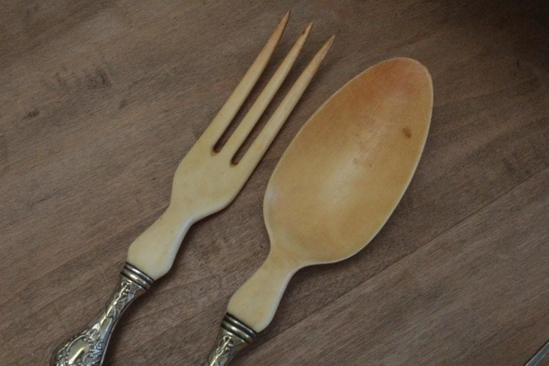 サラダサーバー/シルバースプーン&フォーク2本セット