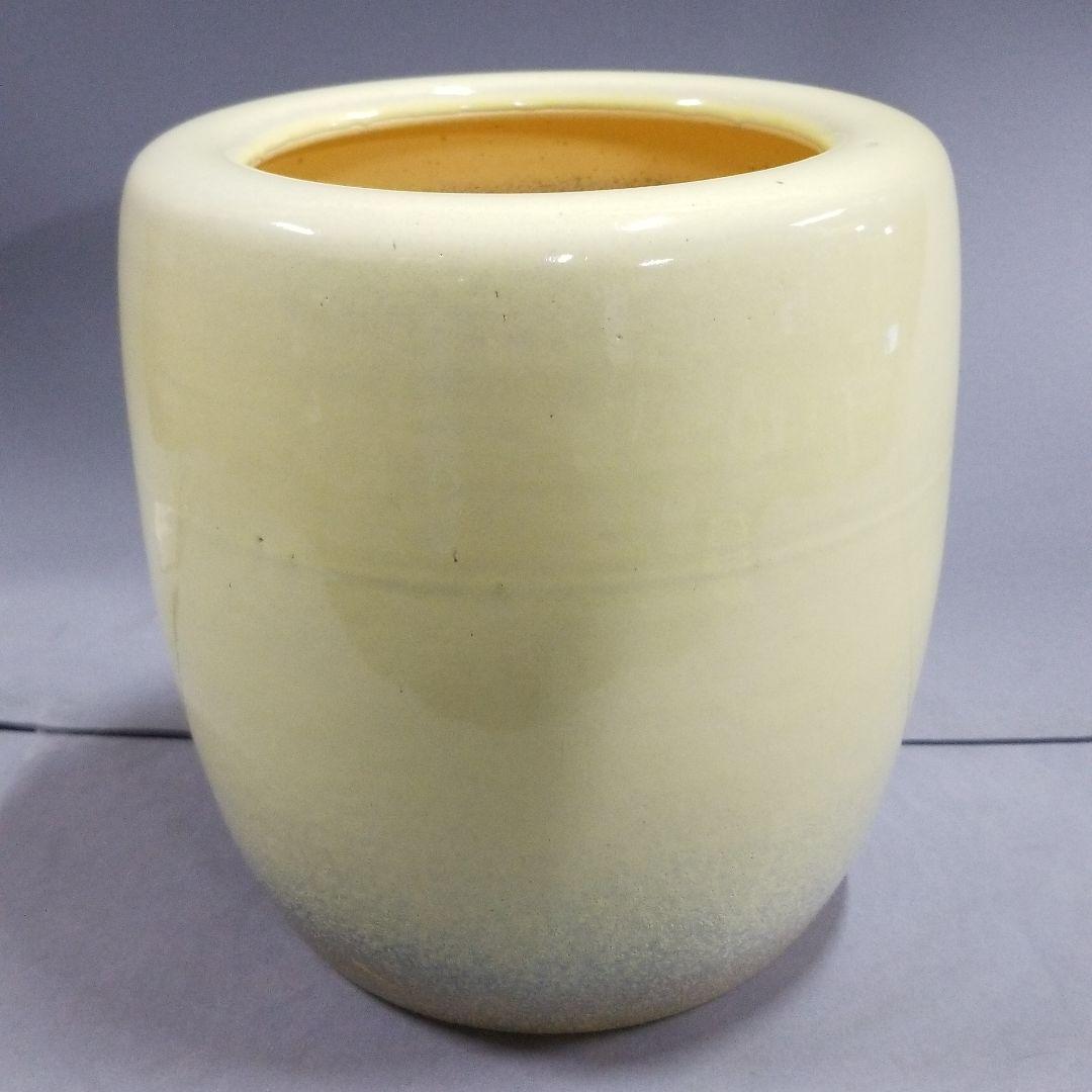 信楽焼陶器 火鉢 黄 手あぶり 灰皿  直径２５cm