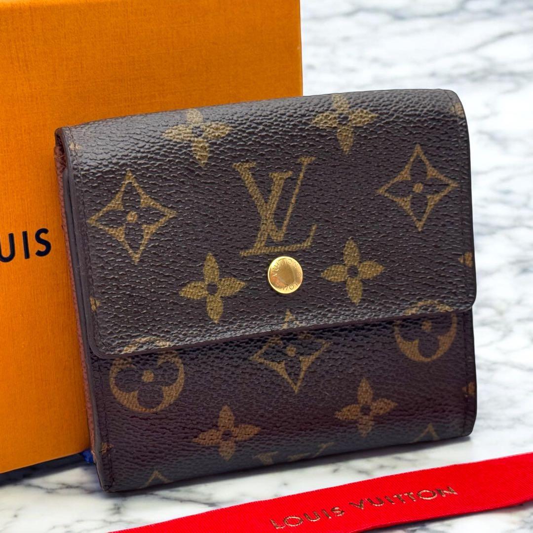 美品✨️ルイヴィトン　モノグラム　ポルトフォイユ　エリーズ　折り財布　Wホック