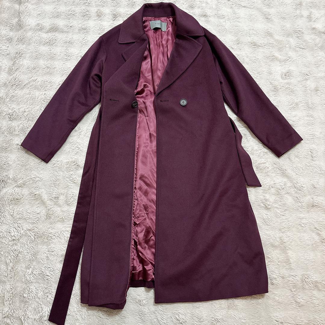 【極美品】B ability カシミヤ100% チェスターコート ワインレッド