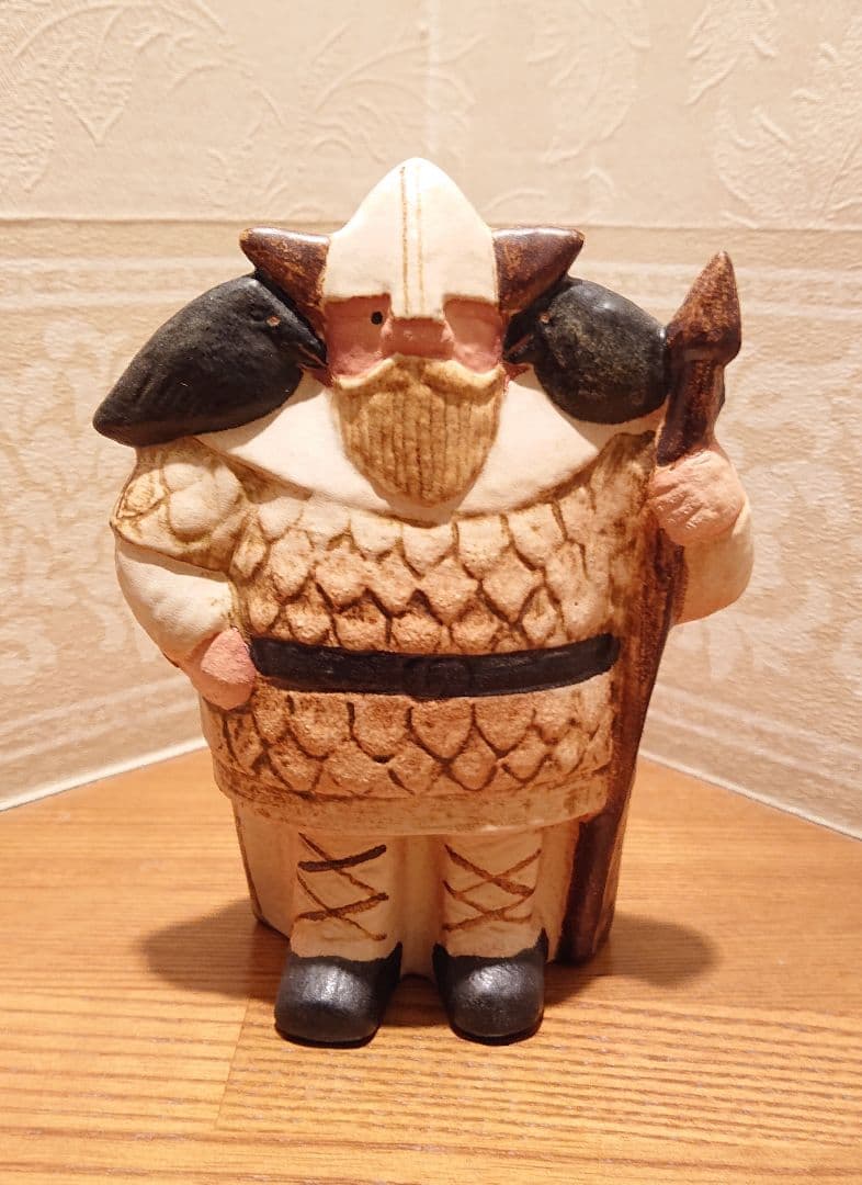 Lisa Larson リサラーソン バイキング ウィズ バード（ブラウン）