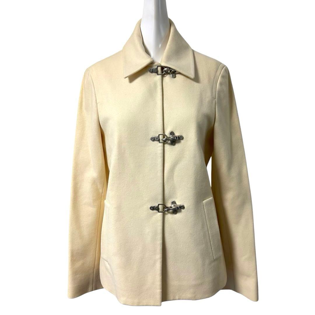 CELINE セリーヌ　カシミヤ混 ダッフルコート　トリオンフ オフホワイト