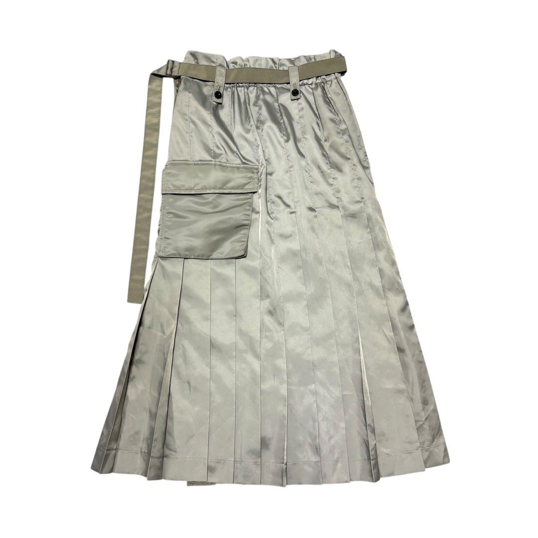 sacai 23SS スカート ミリタリー ナイロンツイルスカート プリーツ