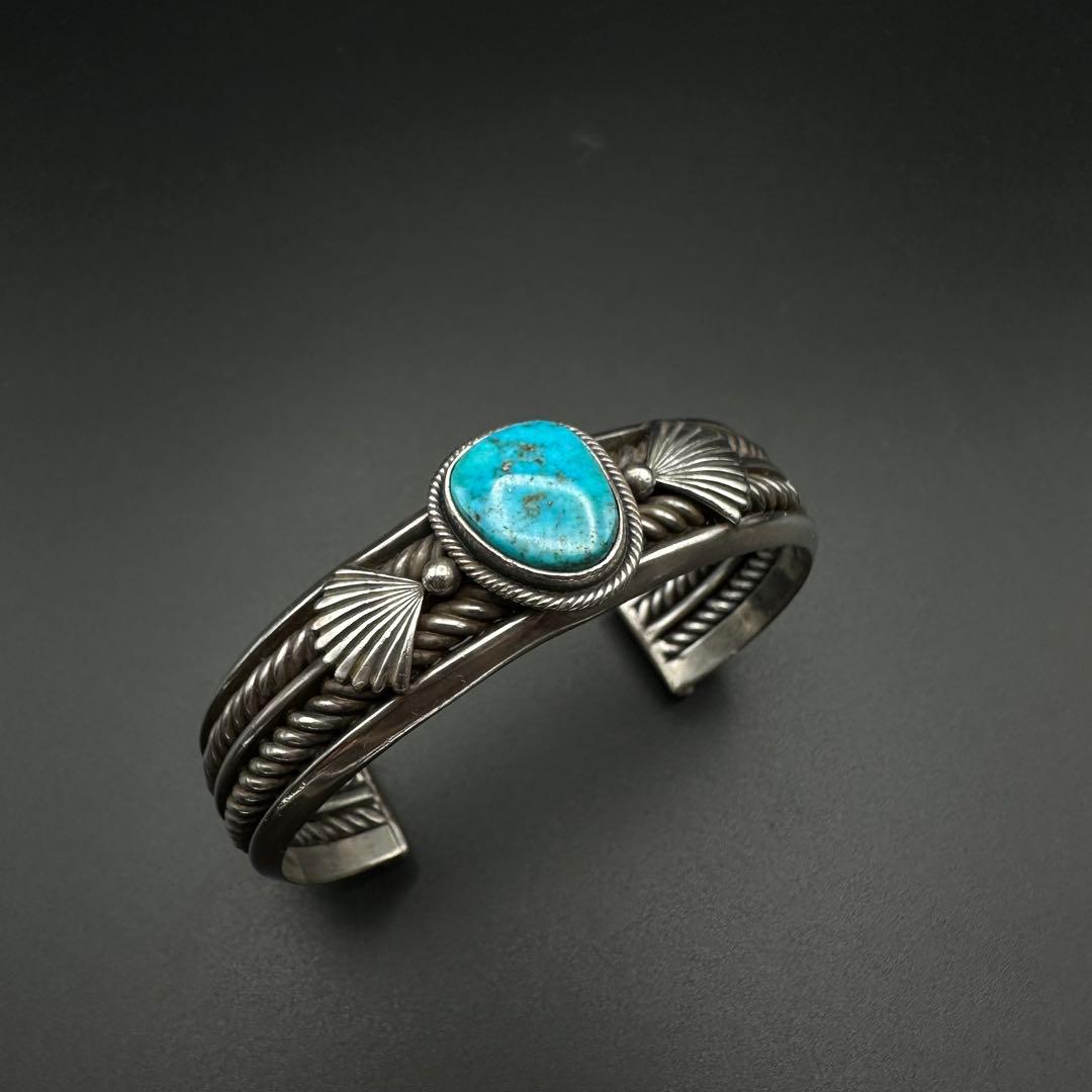 Steve arviso ヘヴィゲージ　ケーブルワイヤーバングル　ターコイズ