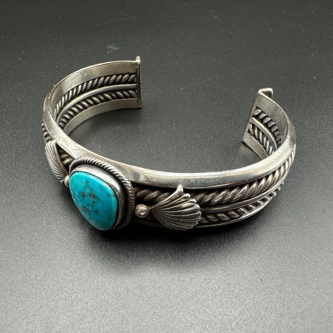 Steve arviso ヘヴィゲージ　ケーブルワイヤーバングル　ターコイズ