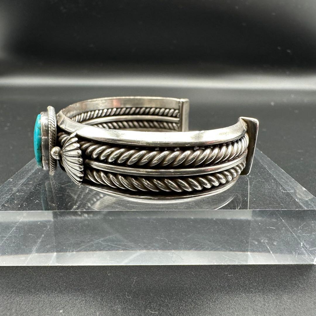 Steve arviso ヘヴィゲージ　ケーブルワイヤーバングル　ターコイズ