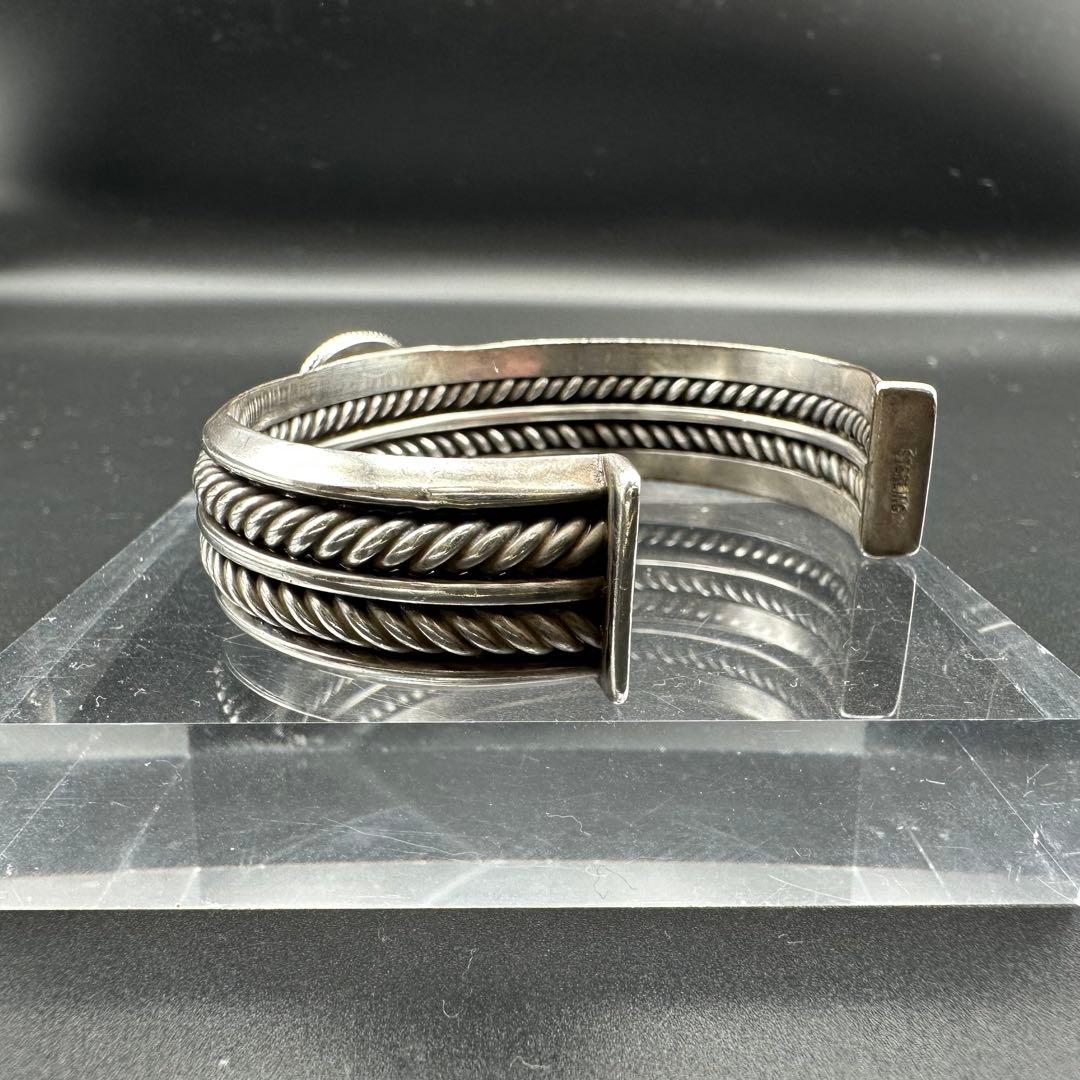 Steve arviso ヘヴィゲージ　ケーブルワイヤーバングル　ターコイズ