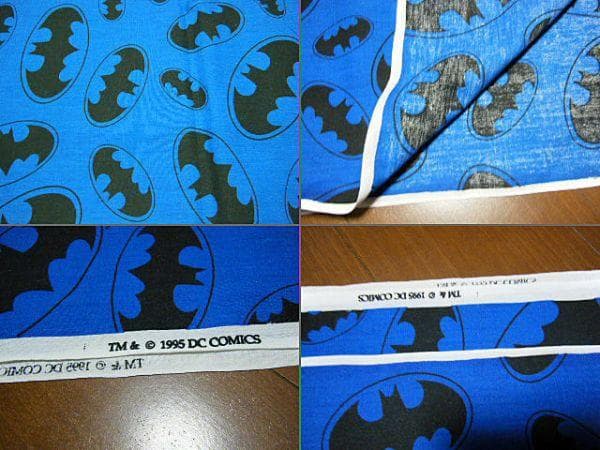 ネオ・ビンテージ ９５年★両耳！バットマン BATMAN 生地 布 リメイク