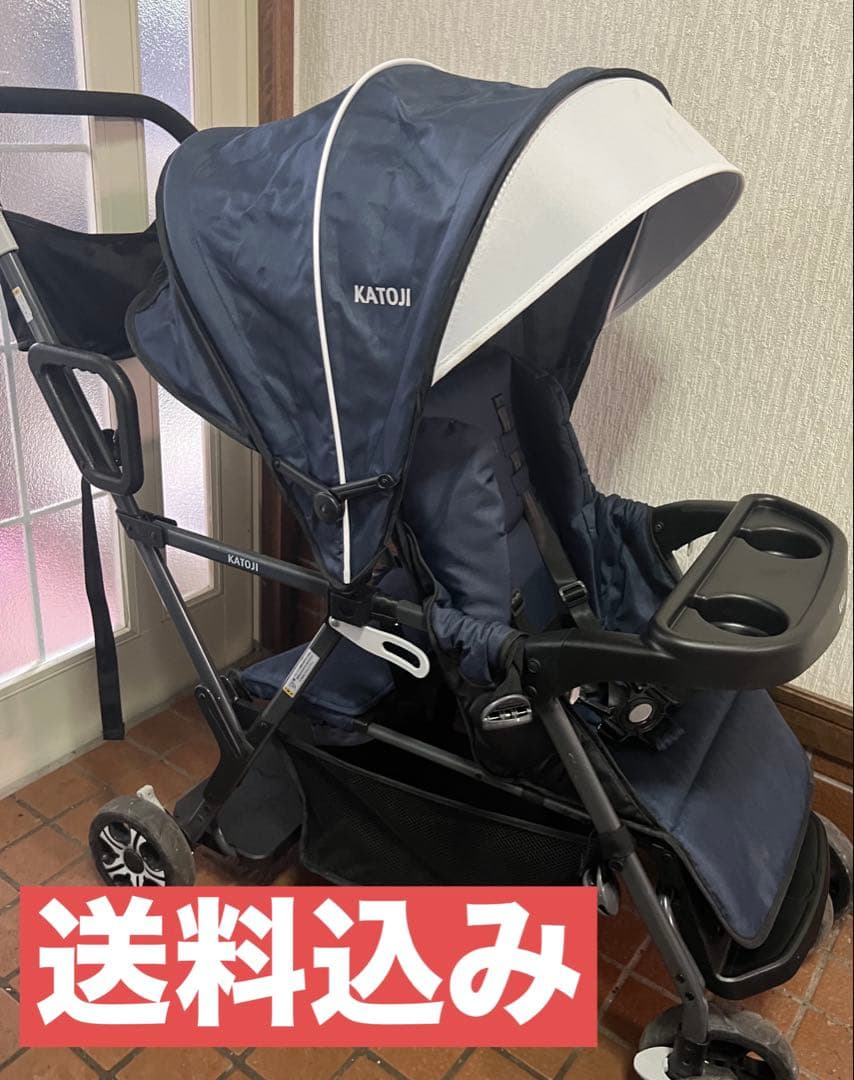 送料無料 KATOJI カトージ 二人乗りベビーカー 二人でゴー