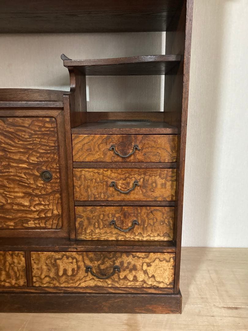 【送料込】アンティークの収納棚　高さ89cm