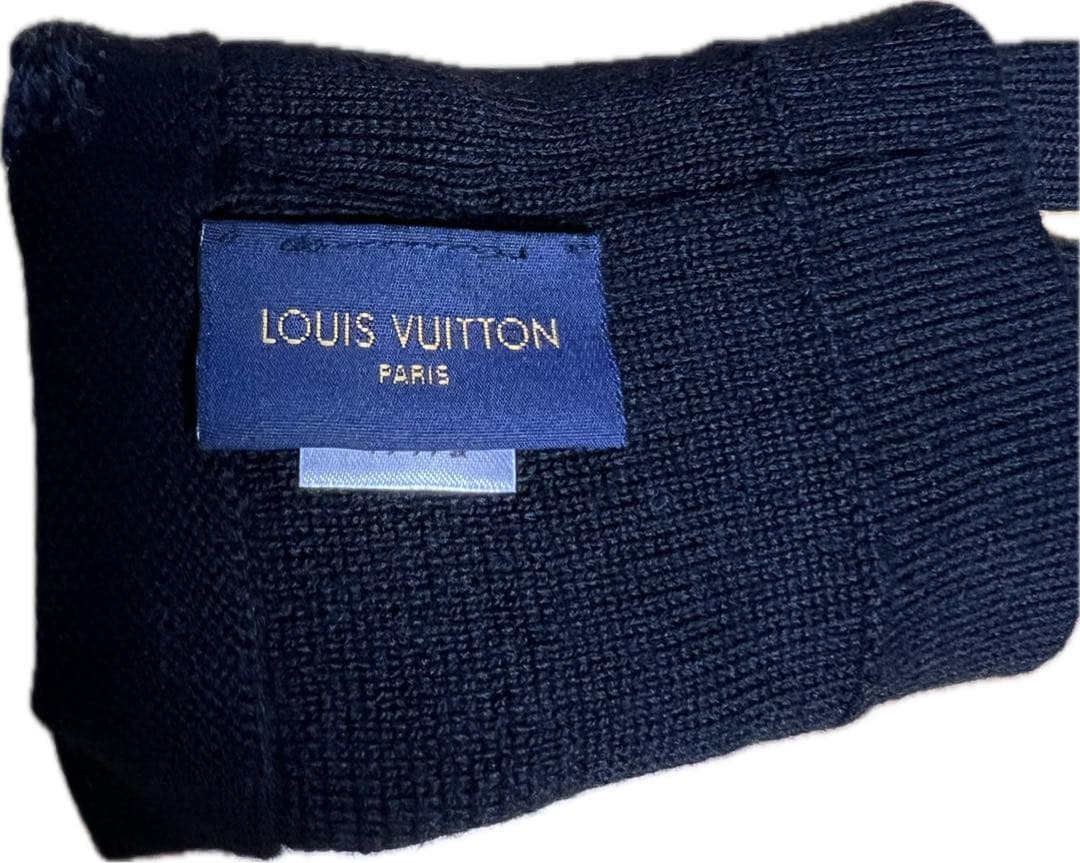 Louis Vuitton モノグラムブラック手袋 ウール100%