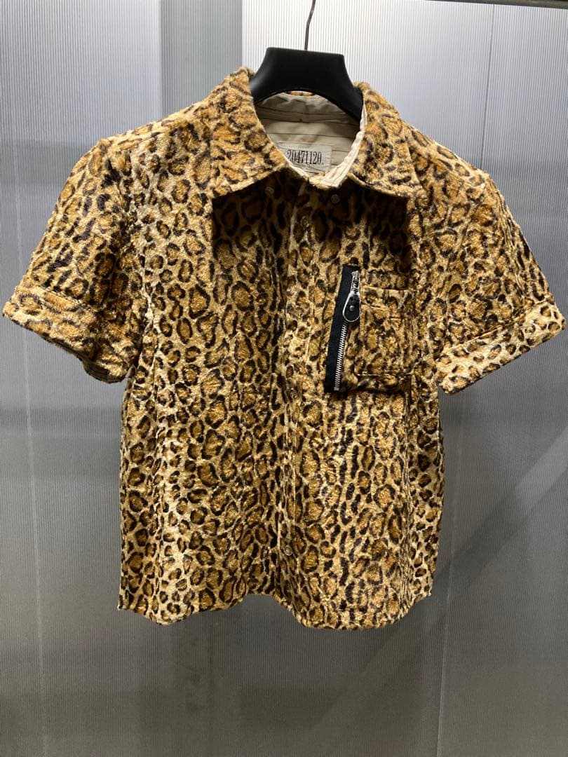 20471120 ヒョウ柄 半袖シャツ レオパード ロック パンク 衣装 M