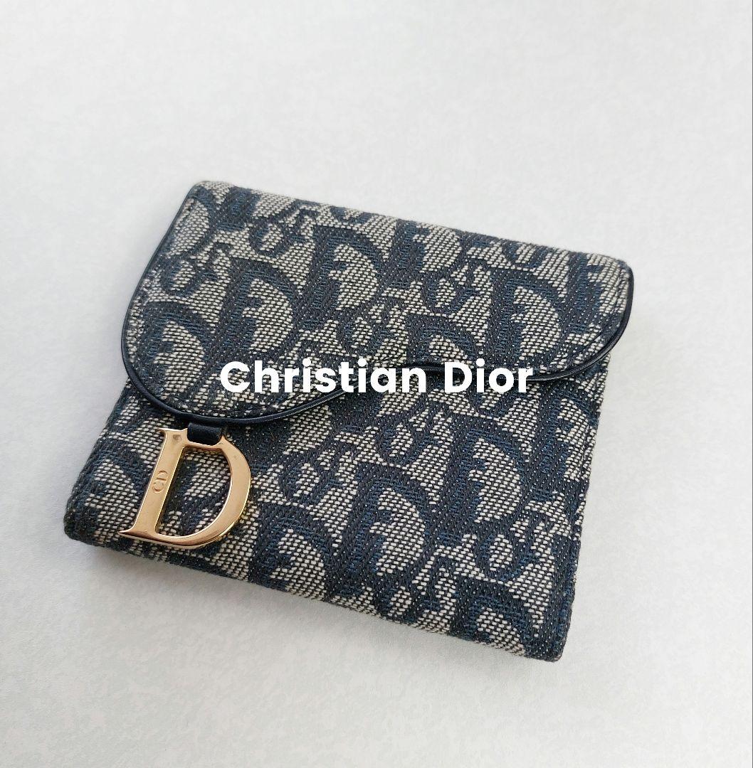 【大人気】クリスチャンディオール　サドル　カード入れ財布　トロッター　キャンバス