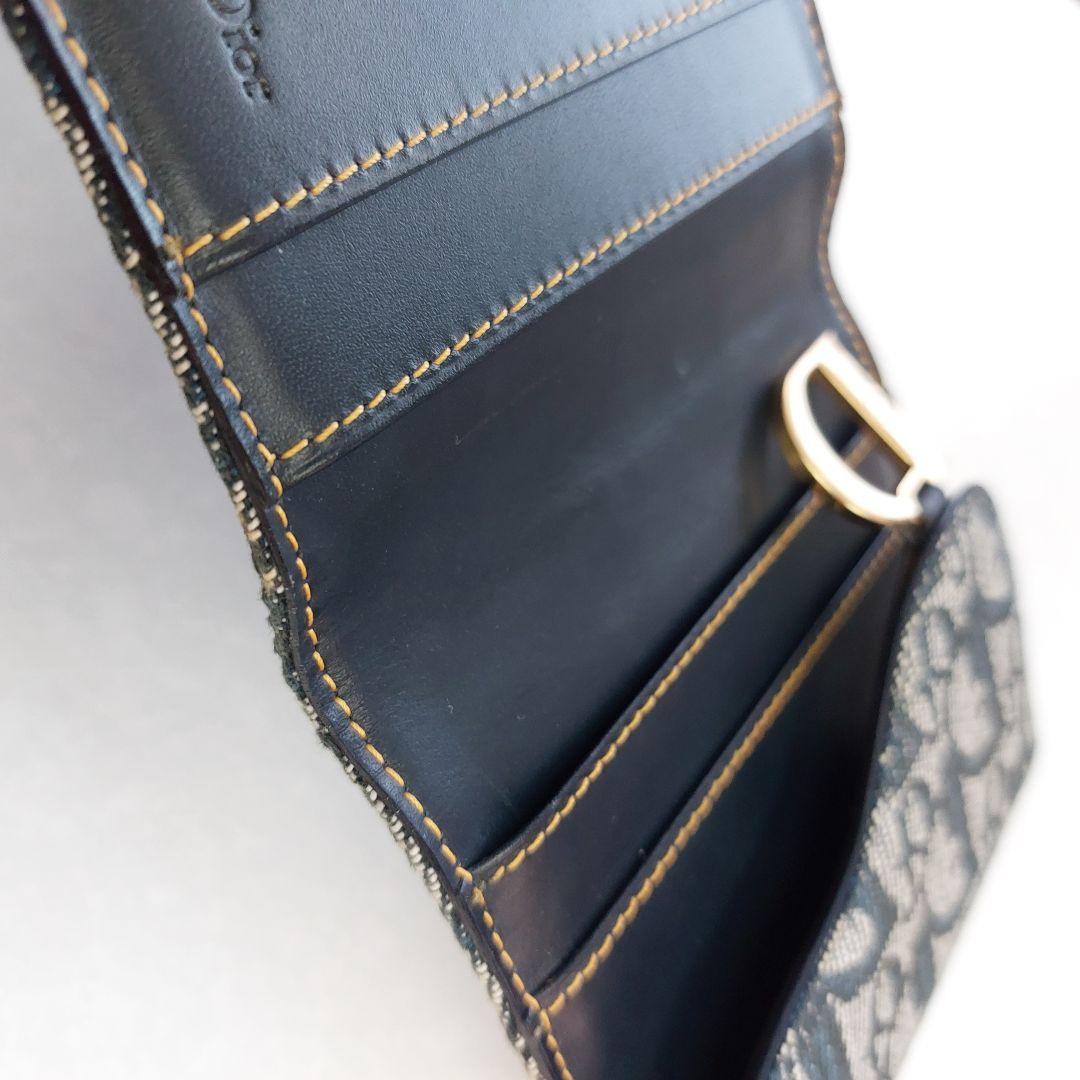 【大人気】クリスチャンディオール　サドル　カード入れ財布　トロッター　キャンバス