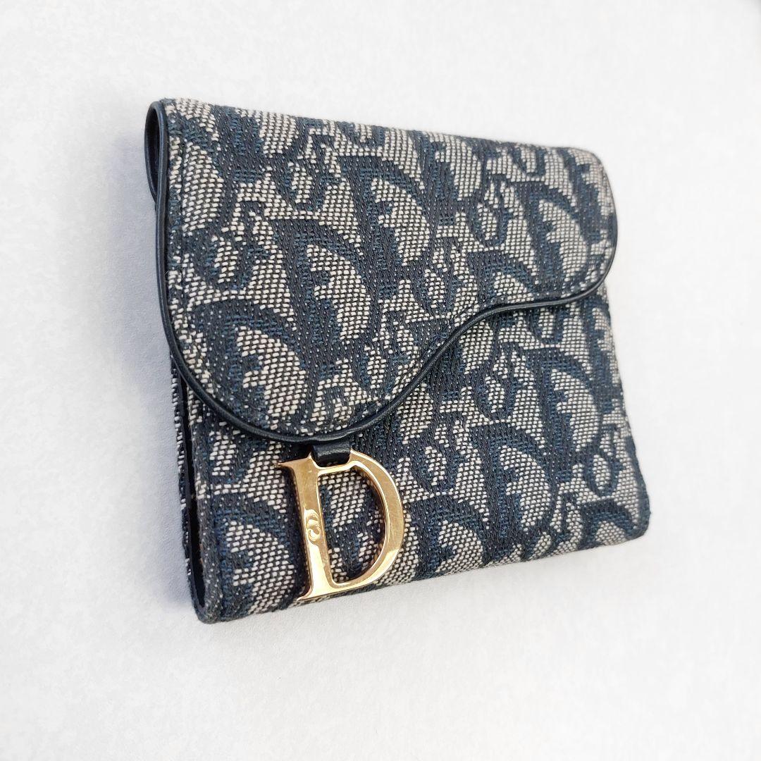 【大人気】クリスチャンディオール　サドル　カード入れ財布　トロッター　キャンバス