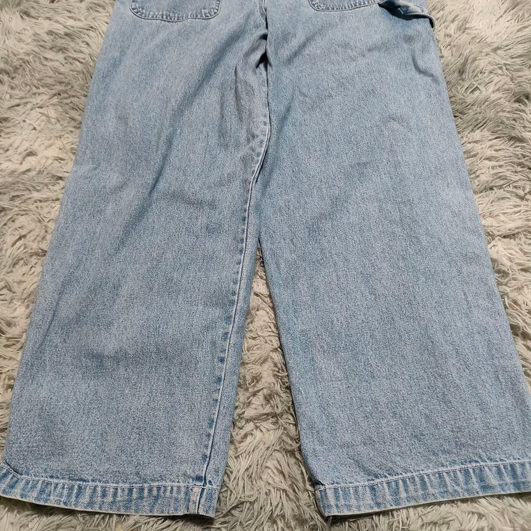 90s DISNEY　Pooh くまのプーさん デニムサロペット　オーバーオール