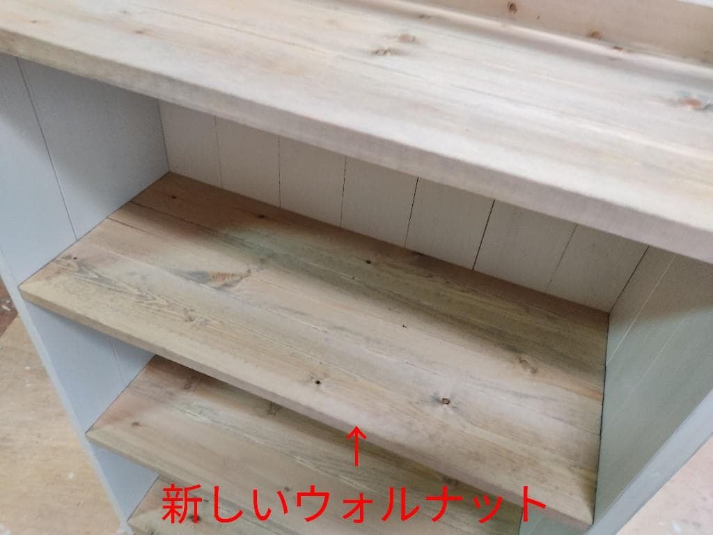 サイズ、デザインオーダー可！●２扉ローキャビネット●シャビーホワイト●受注製作