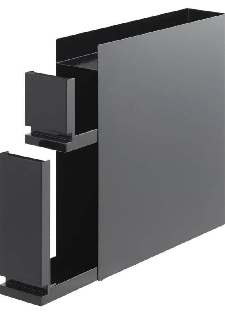 山崎実業 隠せる 調味料ラック 2段 ブラック タワー tower