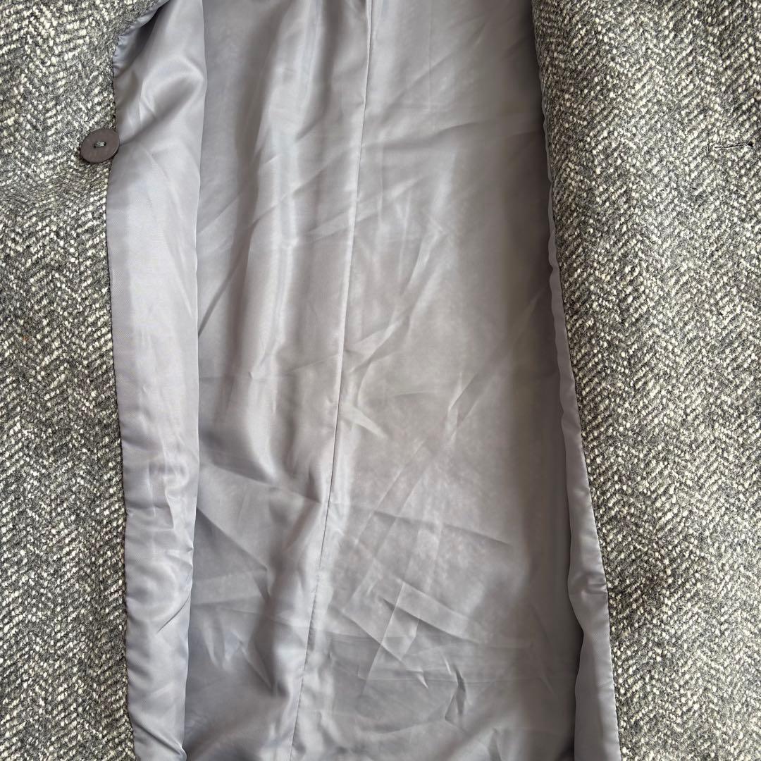 ラルフローレン　LAUREN ヘリンボーン柄 フード　コート　Lサイズ