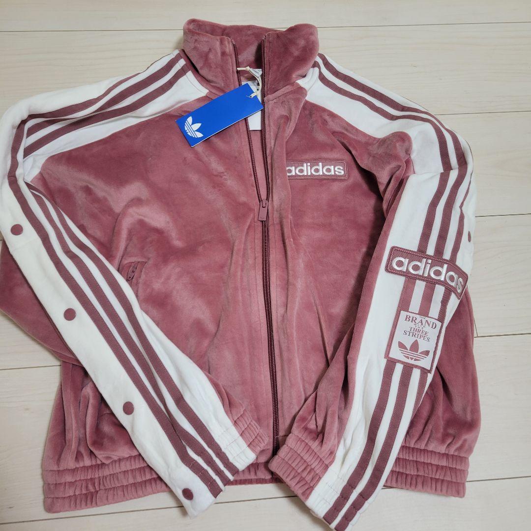 (新品)adidas W ADIBREAK VELOUR TT Mサイズ　ピンク