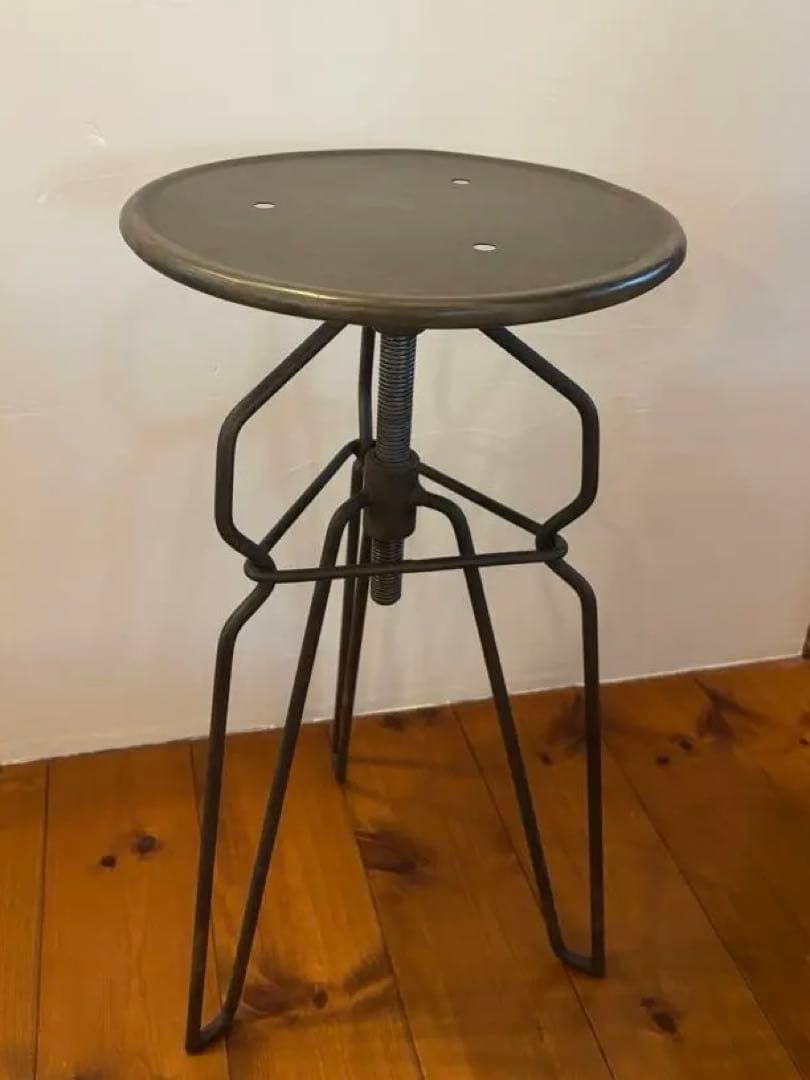 アンティーク加工 高さ調整スツール☆値下げ☆
