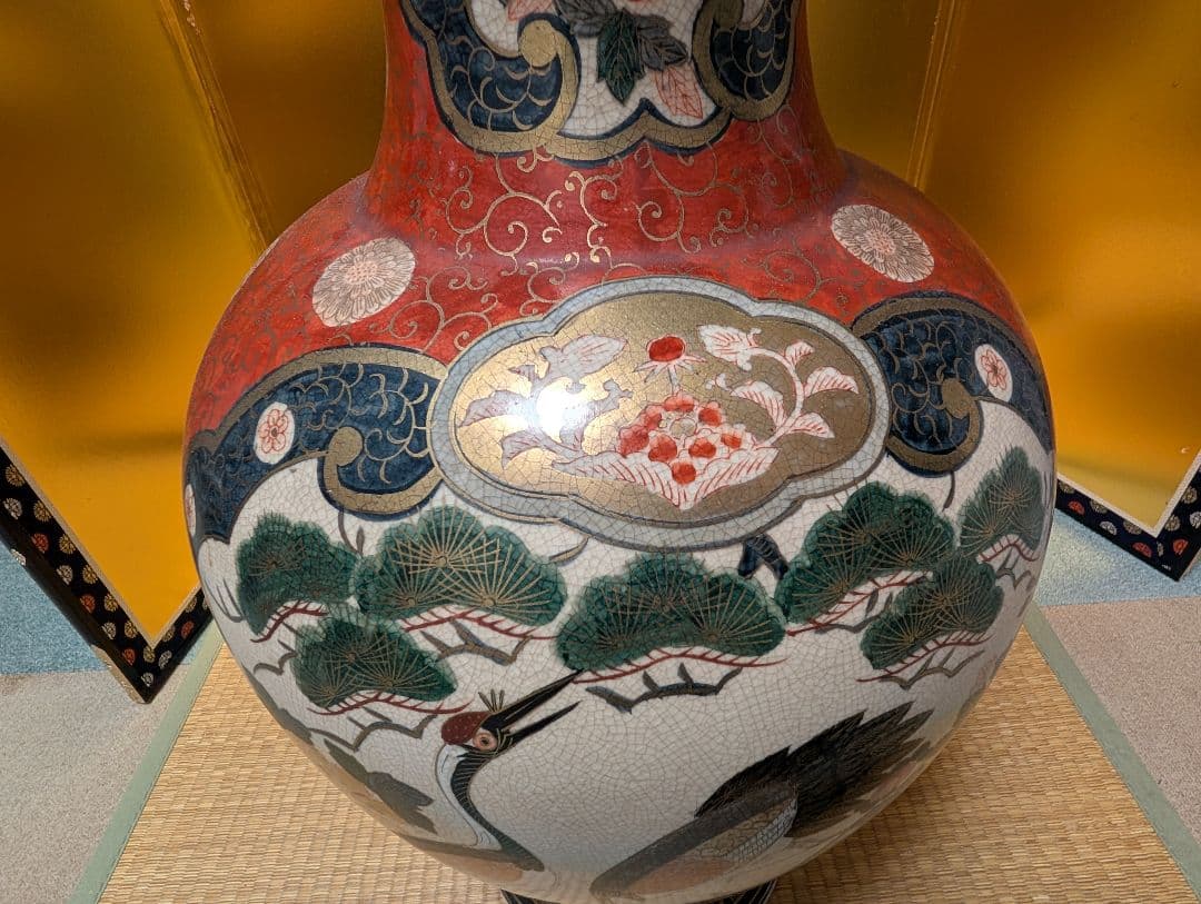 古美術　大型　壺　花瓶　古伊万里　飾り壺　玄関　置物