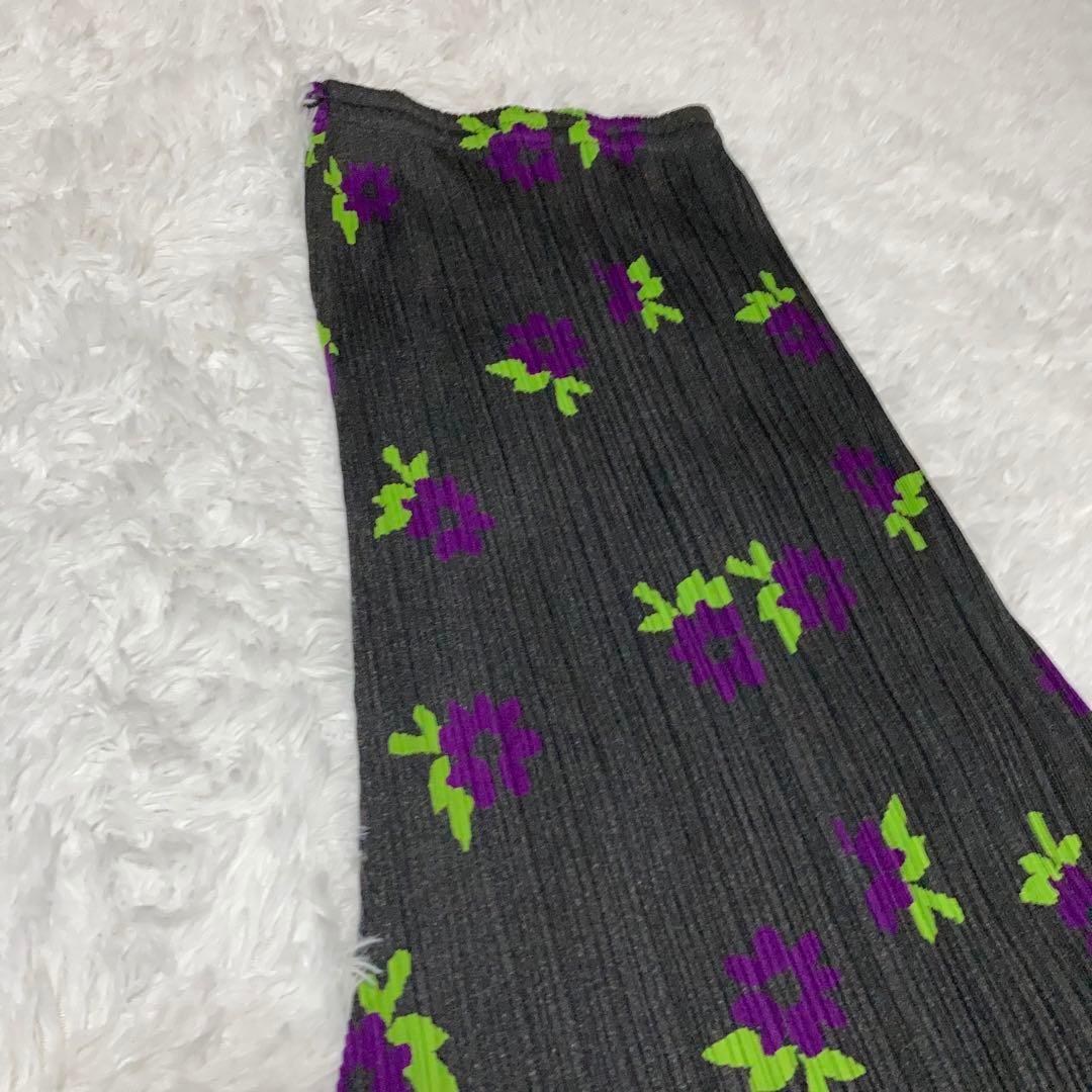 【美品】PLEATS PLEASE スカート 花柄 総柄 マキシ丈 変形 台形.