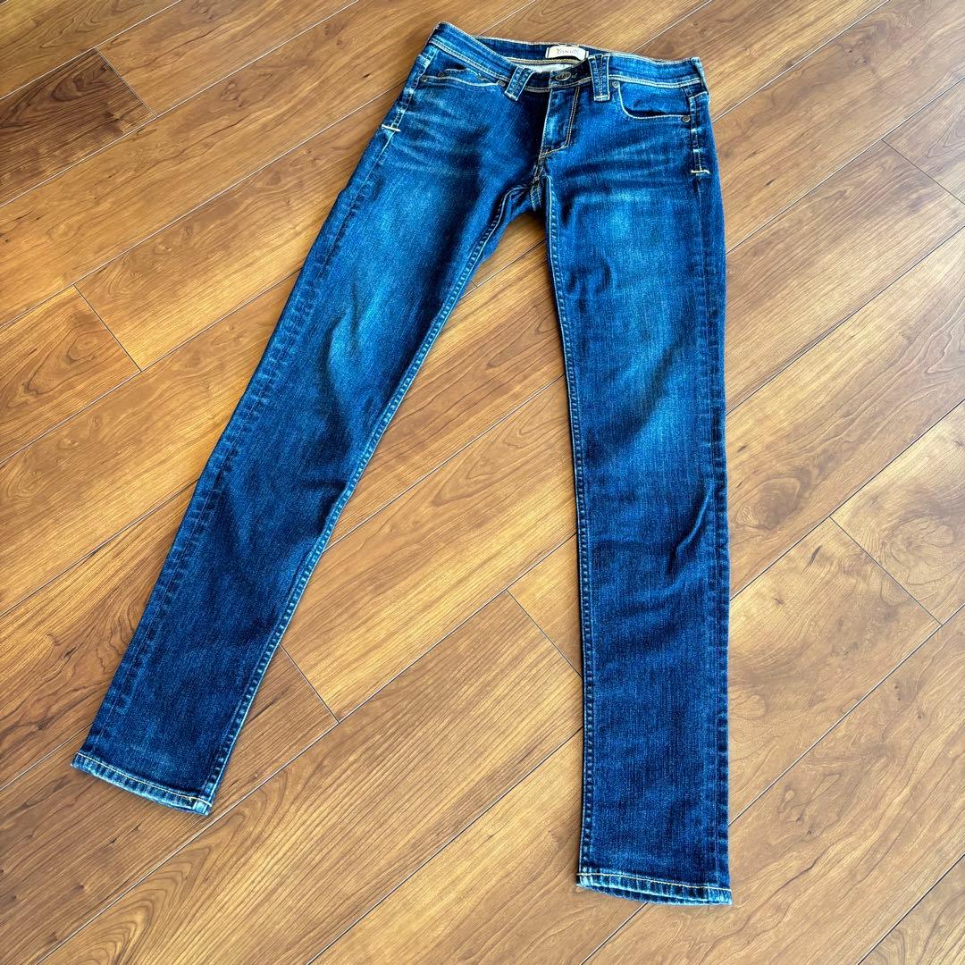 美品☆YANUK ヤヌーク デニム　パトリシア　裏起毛　スリム　ブルー　送料無料