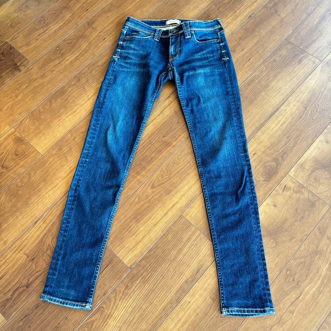 美品☆YANUK ヤヌーク デニム　パトリシア　裏起毛　スリム　ブルー　送料無料