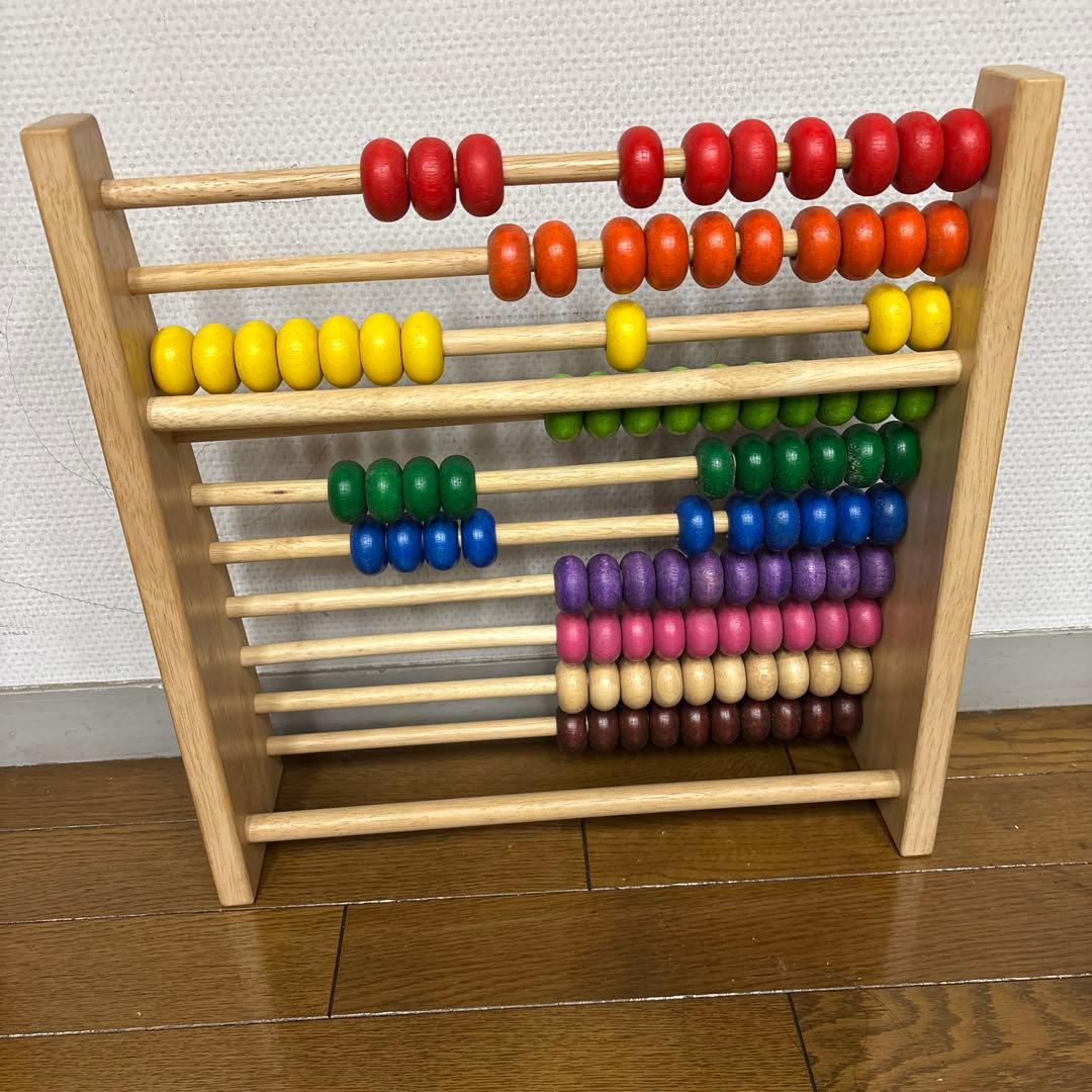 ボイラ　レインボーアバカス　100玉そろばん　知育玩具　木製